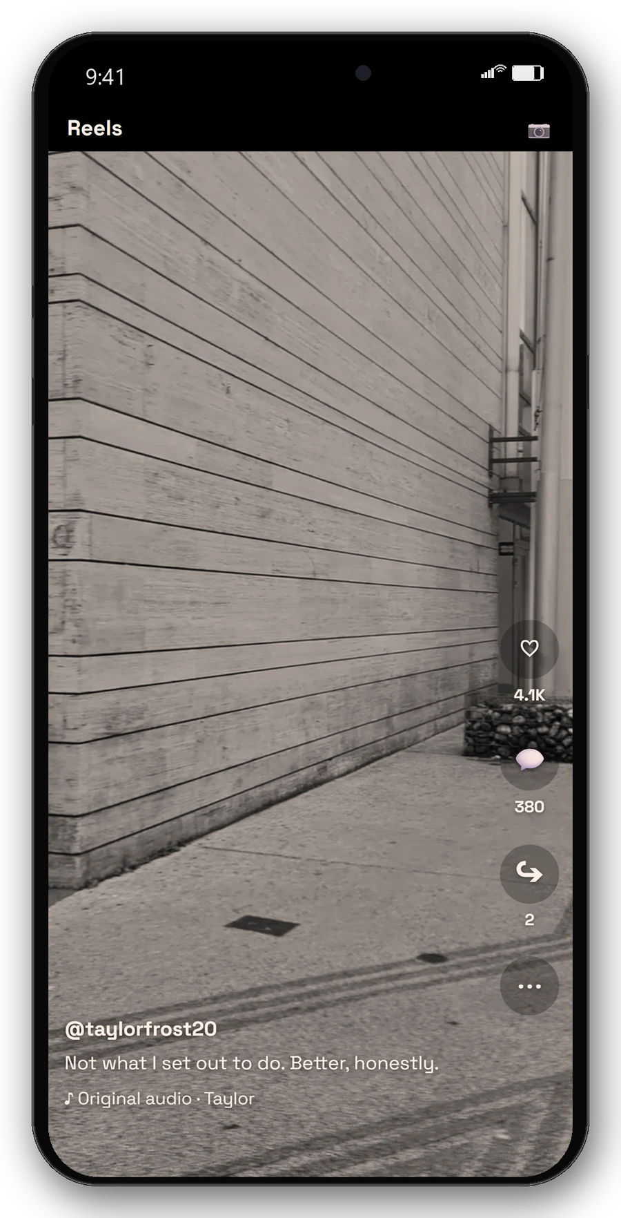 gram Reels-style vertical video