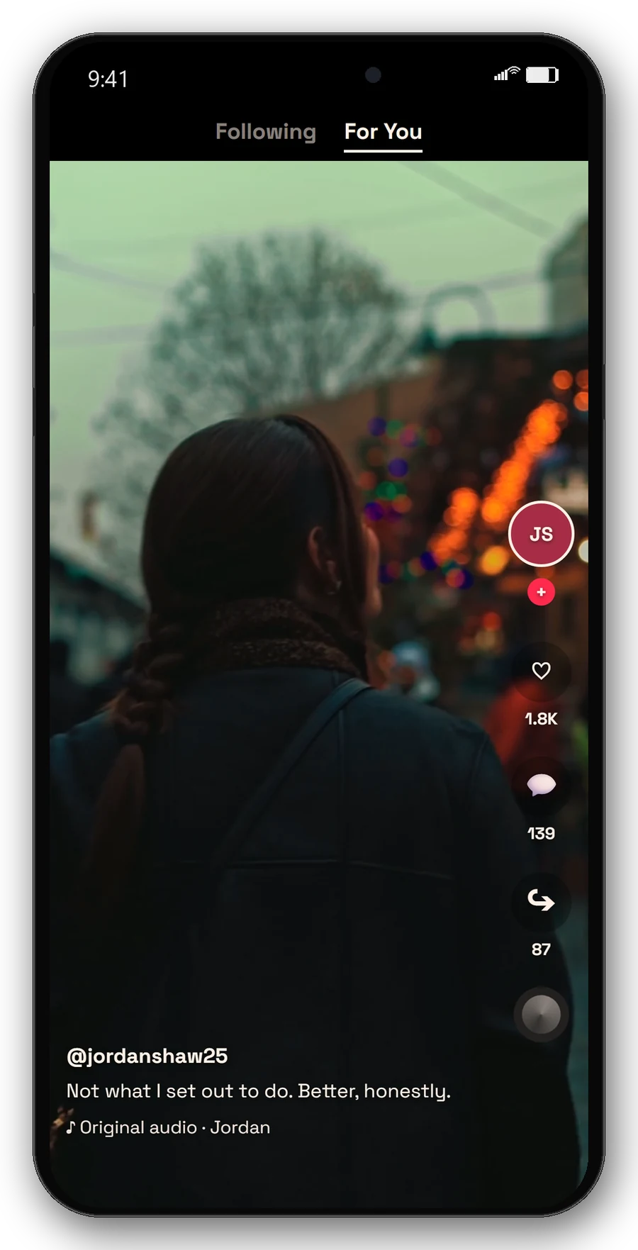 Tok-style For You vertical video